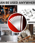 Metal Shim Set Of 10 Stainless Steel Strips In Mirror Silver Finish, 12 Inch Long And 1 Inch Wide, 0.02 Inch Thick Gap Filler And Trim