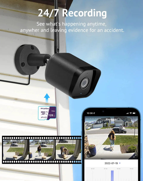 Wall-mounted Two Pack Outdoor Security Cameras 1080P HD With AI Human Detection Weatherproof IP65 Two Way Audio Clear Night Vision 2.4G WiFi