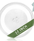 12 Inch Microwave Glass Plate Replacement For 1.5 And 1.7 Cu Ft Turntables With Y Shaped Hole And 3 Center Notches