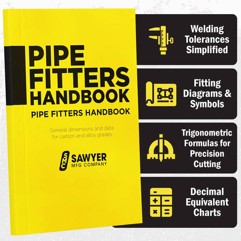 Pro Grade Pipefitter Bundle With Handy Pipefitter Handbook Compact Pipe Tape And Slide Rule Tool For Precise Measurements Welding Specs And Fitting Dimensions