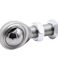 Beefy Heavy Duty Three Quarter Inch Steering Shaft Support Heim Joint Rod End Set For Universal Street Rod Applications 1045 Steel Body With RH Jam Nuts Two Piece Tight Tolerances Seven Thousandths Of An Inch. shown with RH jam nuts