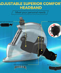 Side view of Auto Darkening Welding Helmet With True Color View Solar Powered Welder Hood With Two Arc Sensors Wide Shade 4 To 9 13 For TIG MIG ARC Pro Welders And DIY Enthusiasts showing adjustable headband construction and comfort features.