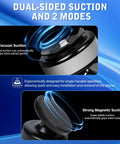 Black 360° rotatable car magnetic phone holder with vacuum suction cup