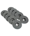 Dope 4 To 5 Inch Nylon Fiber Polishing Wheels With Abrasive Discs, 10 gray disks for buffing stainless steel surfaces.