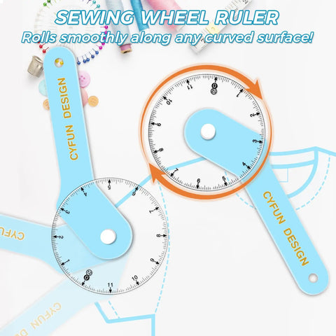 Get Ready For Seamless Stitching With This Slick 12 Inch Imperial Sewing Wheel Ruler Since It Is A Hella Handy Pattern Gauge That Helps Quilters And Wardrobe Tailors Nail Every Curved Seam On Your Next Big Diy Craft Project