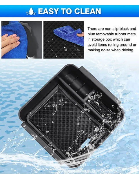 Outlander Center Console Organizer Tray for 2022 2023 2024 Mitsubishi, easy to clean with non-slip silicone liners, not for Outlander Sport