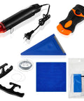 Pro Grade Emblem Removal Tool Kit and Vinyl Wrap Set With Heat Gun Razor Scraper Squeegee 5m PE Cord Towel Paste Sponge