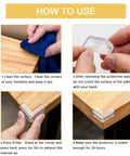 How to use 12 Pack Transparent Corner Protectors For Tables And Desks Soft Pvc Furniture Edge Bumpers during installation.