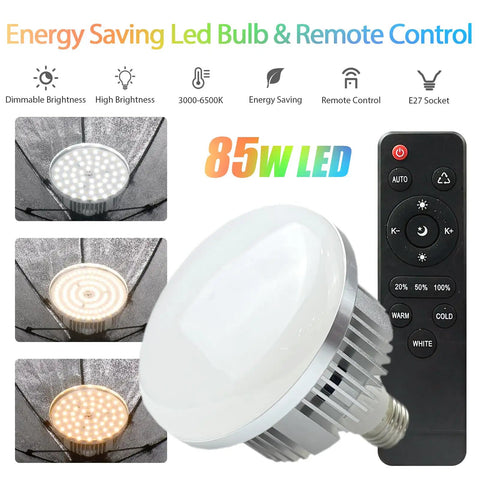 85W LED bulb and remote control from 20 Inch Octagonal Softbox Lighting Kit With Dimmable 85W LED Bulb 3000K To 6500K Remote Control And 25 To 60 Inch Tripod Stand For Photography Video YouTube Portraits Vlogs Creator Friendly