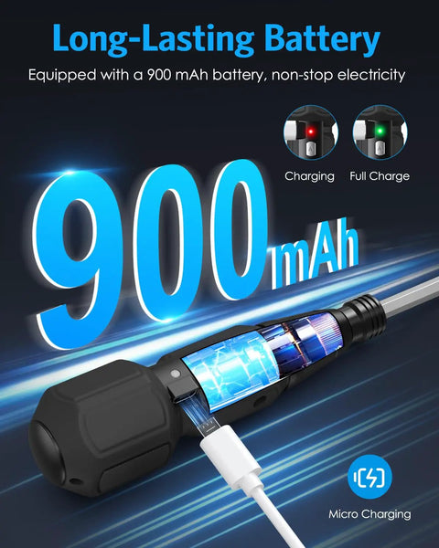 Cordless Electric Screwdriver Set With USB Charge Portable 2 In 1 Electric And Manual Driver LED Light battery highlighting 900mAh