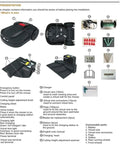 Components of Smart Robotic Lawn Mower With App Control, Auto Cutting, Rechargeable Battery, Path Planning, Anti Theft Password