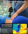 Heat And Cold Therapy Massage Gun With Deep Tissue Percussion For Muscle And Neck Pain Relief used on lower back