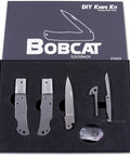 Bobcat Lockback Folding Knife DIY Kit With Two Point Seven Five Inch AUS Eight Blade Parts Kit No Handles Gift Boxed USA Design
