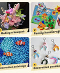Caribbean Blue 300 Pack Fluffy Craft Pipe Cleaners Set In 3 Shades For Arts And Crafts Perfect For Flowers Animals And Decorations 12 X 0.24 Inches, bouquet and keychains