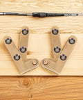 Bronze Door Pivot Hinges 2 Piece Set Heavy Duty Concealed Hidden Hardware For Wood Secret Doors And Bookshelves. Front view.