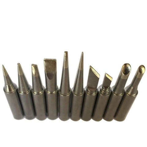 Pro Grade 900M Soldering Iron Tips Set Of 10 Electroplated Replacement Tips For 900M T Series compatible with major stations