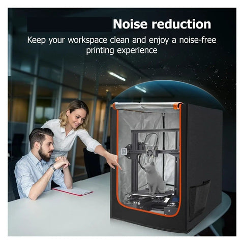 3D Printer Enclosure With LED Light And Constant Temperature For Creality Ender Series, no fuss setup, shown in office setting