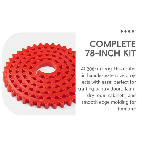 39 Inch Flexible Router Template For Woodworking No Stress Curve Milling Guide Edge Profiling Strip Precision Arc Jig, red 78-inch kit.