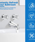 Upgrade Your Bath Game Fast With This Pro Tub Faucet Replacement Kit Including Diverter Spout And Three Handle Knobs For A Sleek Stainless Steel Finish That Fits Standard Connections. Stainless steel tub faucet kit with diverter spout and three knobs