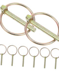Eight Piece Lynch Pin Set Heavy Duty Locking Pins For Quick Release On Trailers Trucks ATVs Lawn Mowers And Equipment Tough As Nails Spring Loaded Pins You Can Trust, 8-pin set
