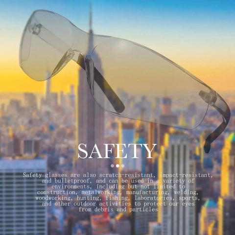 20 Pack Anti Fog Safety Glasses For Men And Women Clear Eye Protection Goggles For Lab Workshop And Home Daily Use Scratch Resistant UV Protection Impact Resistant Comfortable Fit Gray featuring city skyline background