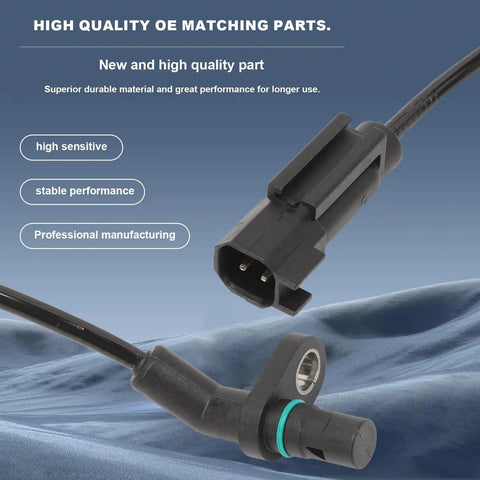 Close-up of Heavy Duty 4 Piece Abs Wheel Speed Sensor Kit Fits 2013 Through 2018 Ram 1500 showcasing connectors and durable materials.