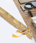 Silk Brocade Carrying Bag With Tassel 53 Inch Sword Case For Katanas Tai Chi Broadswords Wakizashi And Cosplay Gear in floral design