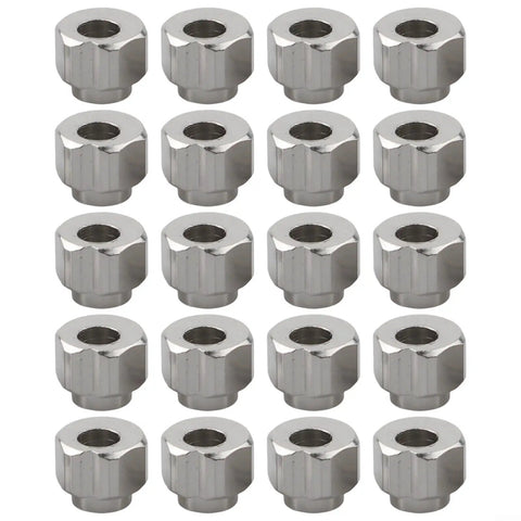 20-Pack of Eccentric Spacer Nuts, 5mm bore, steel, designed for smooth motion control on Ender 3 printers.