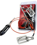 Spearfishing Stringer For Fish With 33 Inch Coated Stainless Cable And Heavy Duty Carabiner Belt Attachment display.