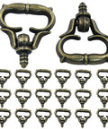 20 Pack Mini Bronze Cabinet Handles Set With Self Tapping Screws Zinc Alloy Small Drawer Pulls displayed in rows