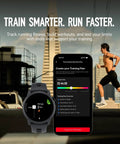 PACE 4 Ultralight Sport GPS Watch With 1.2 Inch AMOLED Screen, 19 Days Battery Life, Voice Features displayed during a run.