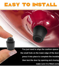 Tough As Nails Rubber Door Buffer Pads 10 Pack Auto Front Rear Shock Absorber Cushions being installed in a car door.