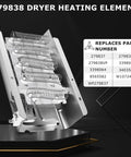 Heavy Duty Dryer Heating Element Kit Replacement W10724237 3403585 279838 in metal frame with part numbers visible
