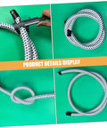Detailed view of Replacement Steam Hose For Garment Steamer Pro Grade High Temperature Resistant Tube showing measurement and flexibility.