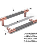 10 Pack 5 Inch Aluminum Knurled Brushed Antique Copper Cabinet Pulls Center To Center 128mm For Cabinets Drawers Kitchen Hardware