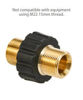 Heavy Duty M22 14mm Male To M22 14mm Male Swivel Pressure Washer Adapter Set For Quick Connect Hose And Power Washer Equipment Durable Swivel Fittings With Upgraded Removable Shell For Easy Attachments brass adapter, not for M22 15mm threads