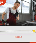 Mechanic holding 3.8L V6 Engine Oil Dipstick Compatible With Chevrolet Buick Oldsmobile And Pontiac Models Including Impala Regal Allure LaCrosse Lucerne Lumina Monte Carlo Intrigue And Grand Prix, 22.83-inch length shown.