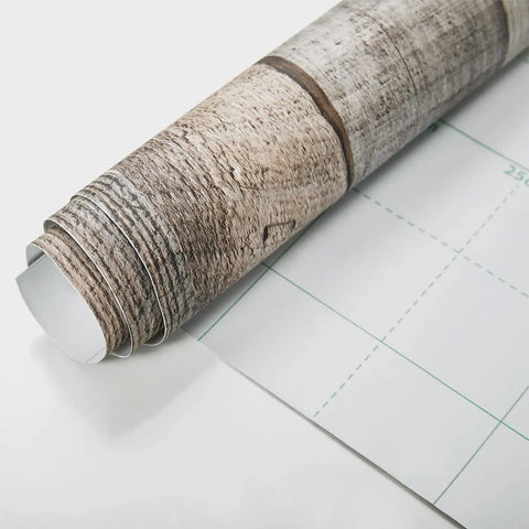 Peel And Stick Dope Faux Wood Wallpaper Roll 17.3 Inch By 200 Inch Self Adhesive Removable Wood Grain Vinyl on smooth surface