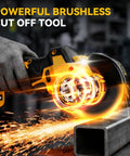 Cordless Cut Off Tool For DeWalt 20V Max 4 Inch Brushless Cutter in use cutting metal with visible sparks