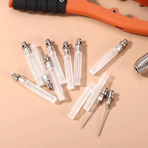 10 Piece Grease Injector Needle Kit For Most Grease Guns, 6cm Steel Nozzle Tips, Built Tough For Ball Joints And Universal Fittings
