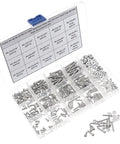 Durable 304 Stainless Steel Hex Socket Head Cap Screws With Nuts Set 360 Piece Assortment Sizes 2-56 4-40 6-32 UNC Coarse Threads