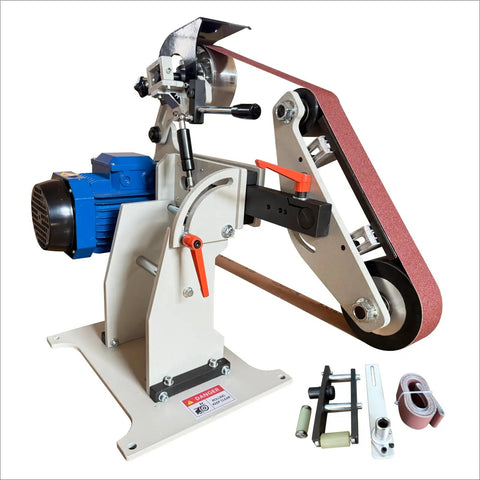 Tough As Nails 2X72 Belt Grinder Sander with 1500W motor, vertical adjustment, and included sanding kits for woodworking.
