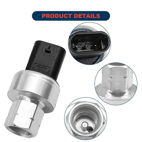 AC Pressure Transducer Switch Replacement Sensor For Isuzu Hombre 1996 1998 Oldsmobile Firenza 1987 Chevy Astro 1989 2000 Pontiac Sunbird 1987 1992 Easy Install Quick Fit And Other Compatible Models OE 68156982AA shown in detailed view.