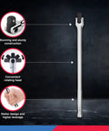 Half Inch Drive Breaker Bar With Flexible Head Twenty Four Inch Length Chromoly Construction Lug Nut Wrench Tire Bar
