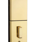 Back view of Keyless Entry Deadbolt With 6 Button Backlit Keypad And Auto Locking, Polished Brass Finish, Electronic Door Lock For Home Security