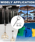 Top Shelf 304 Stainless Steel Eye Bolts M4 X 40mm Threaded Lifting Rings With Lock Nuts And Precision Flat Washers in various applications.