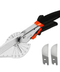 Adjustable Miter Shears For Trim And Molding, Smooth 45 To 135 Degree Cuts For Soft Wood PVC Plastic Rubber Leather, Easy To Use, Includes Replacement Blades, Hand Tool Designed For DIY Projects And Crafting Like A Pro