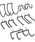 10-Pack Heavy Duty Pegboard Hooks For Power Tools And Garage Organization For DIYers Vinyl-Coated Steel Drill Holders