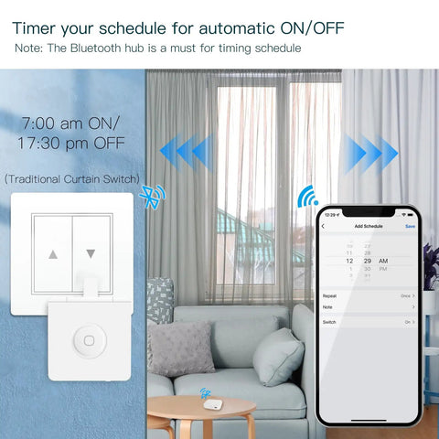 Fingerbot Plus Smart Button Pusher Upgrade With Touch Control Retrofit Any Appliance With Sticker No Wiring Needed Works With Smart Life App And Tuya Hub Bluetooth Connects To Alexa And Google Home Timer Scheduling, scheduled curtain switch