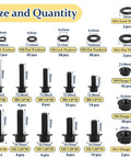 Industrial Strength M6 M8 M10 Flange Bolt And Serrated Nut Assortment Kit 288 Piece Hardware Set showing various sizes and quantities.